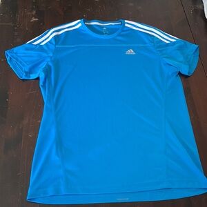 Adidas light blue running shirt large